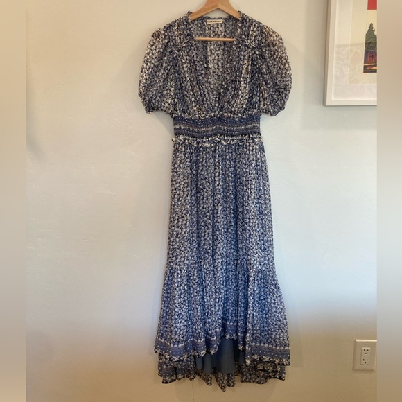 ⚡️Ulla Johnson Evania Silk Midi Dress in Sky Blue sz 2 - Picture 5 of 11